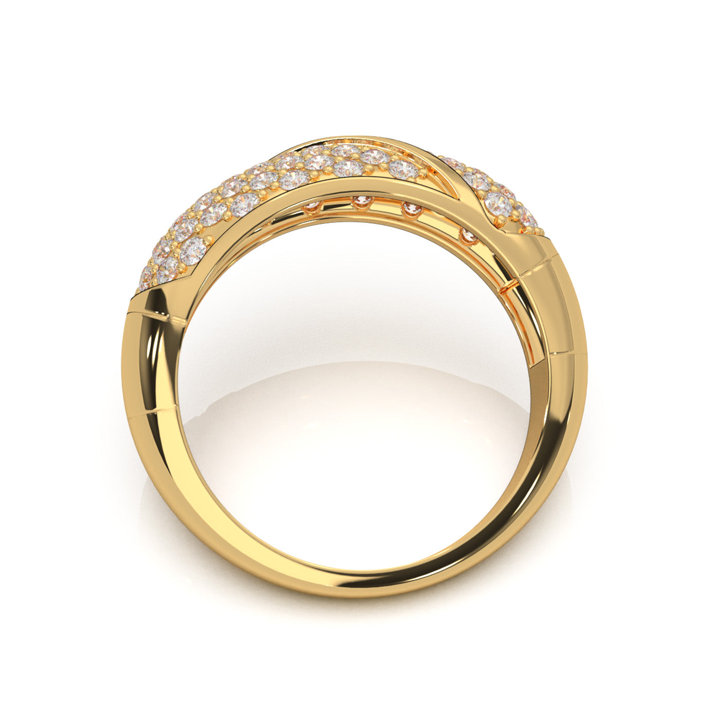 1.10 ct Moissanite Wedding Bands in 14k Yellow Gold