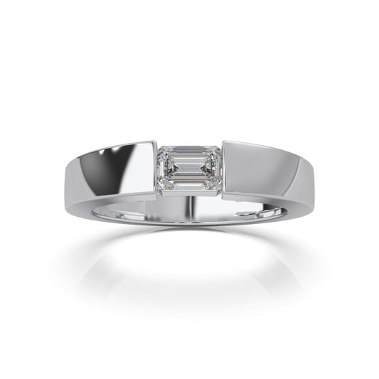 0.50 ct Lab Grown Diamond Mens Rings in 14k White Gold