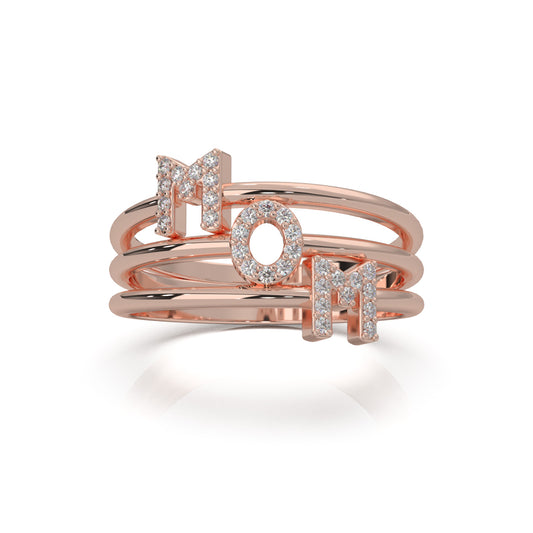 0.10 ct Moissanite Fancy Rings in 10k Rose Gold