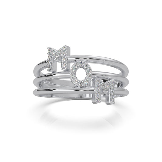 0.10 ct Natural Diamond Fancy Rings in 10k White Gold