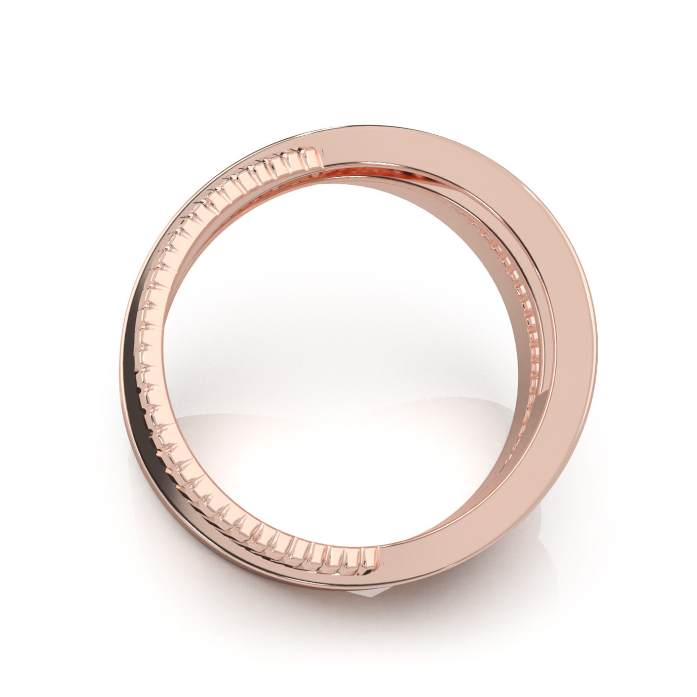 0.66 ct Moissanite Fancy Rings in 14k Rose Gold