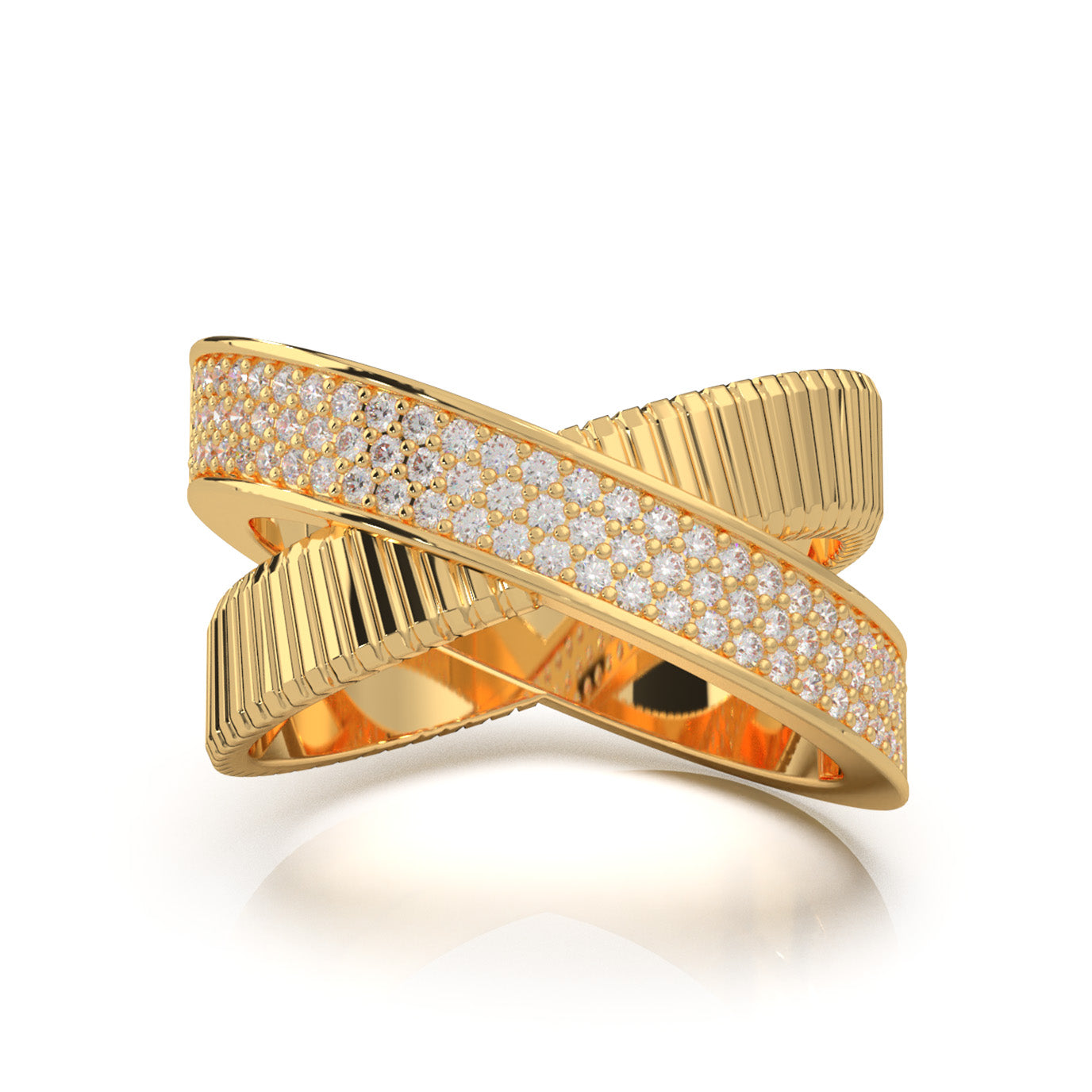 0.66 ct Natural Diamond Fancy Rings in 10k Yellow Gold