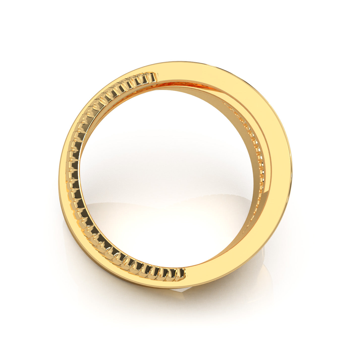0.66 ct Moissanite Fancy Rings in 14k Yellow Gold