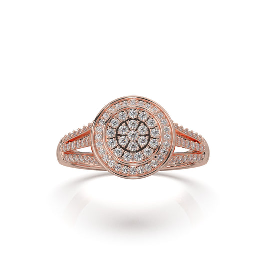 0.50 ct Lab Grown Diamond Engagement Rings in 14k Rose Gold
