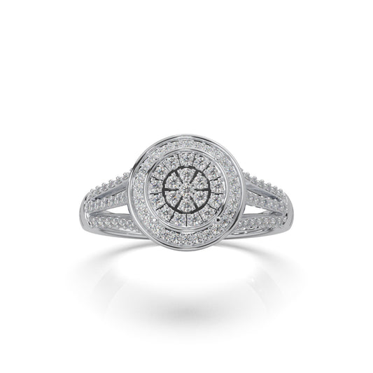 0.50 ct Lab Grown Diamond Engagement Rings in 14k White Gold