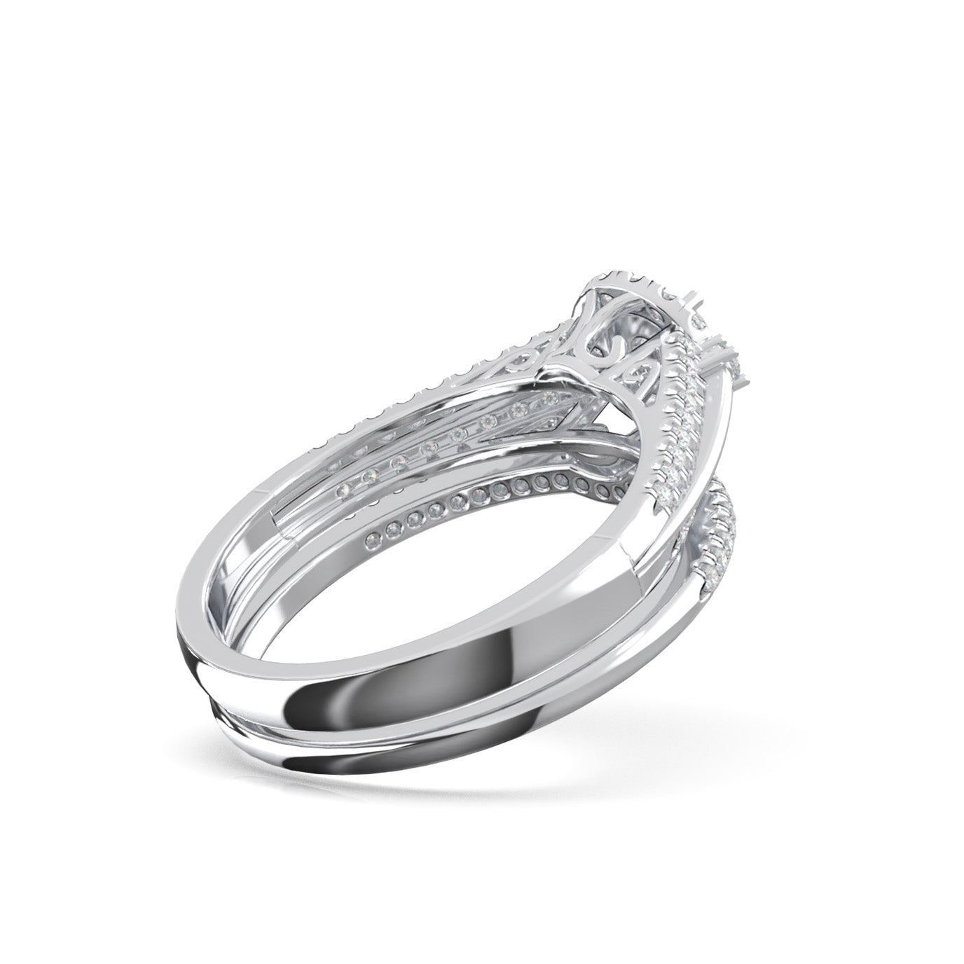 0.60 ct Moissanite Engagement Sets in 10k White Gold