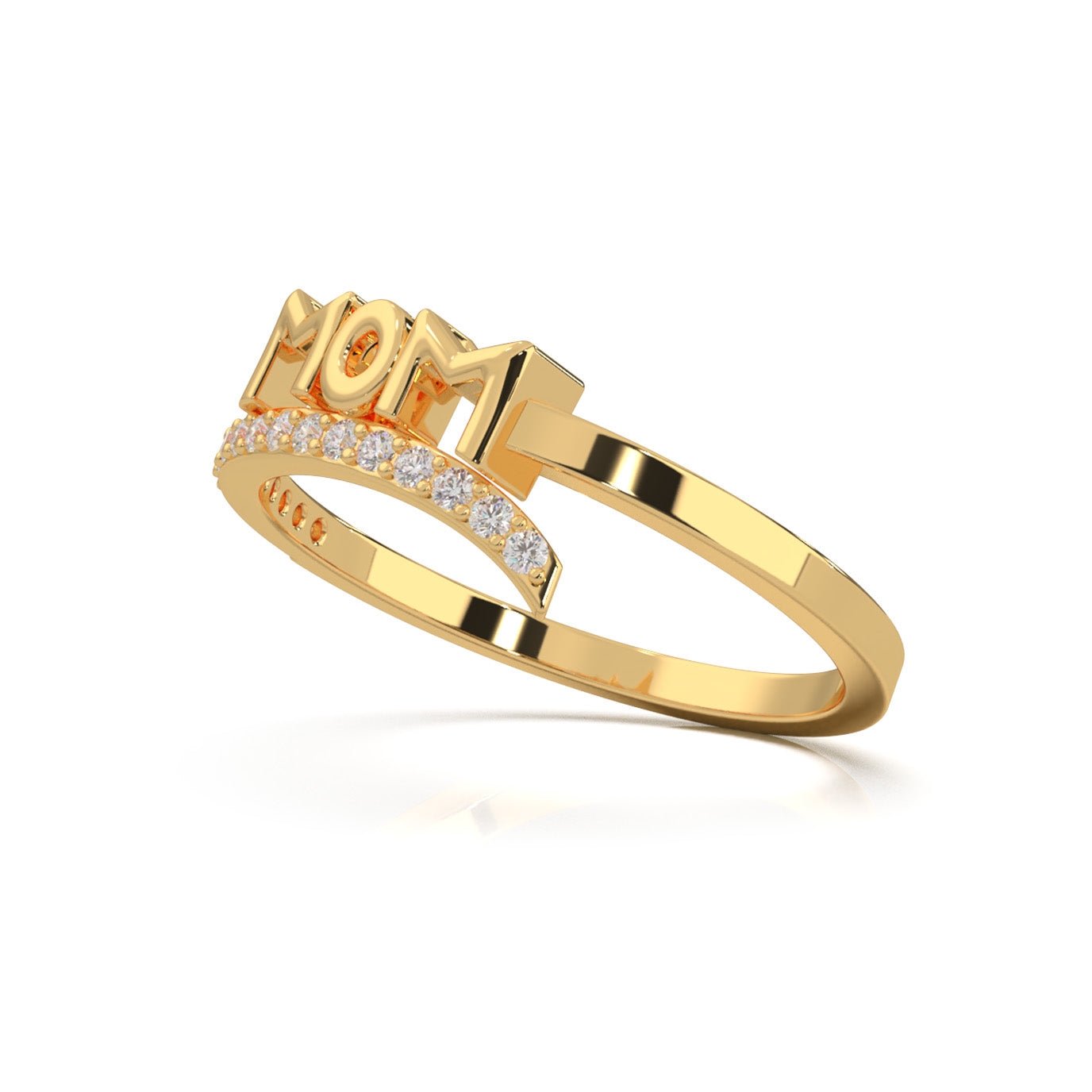 0.20 ct Moissanite Fancy Rings in 10k Yellow Gold