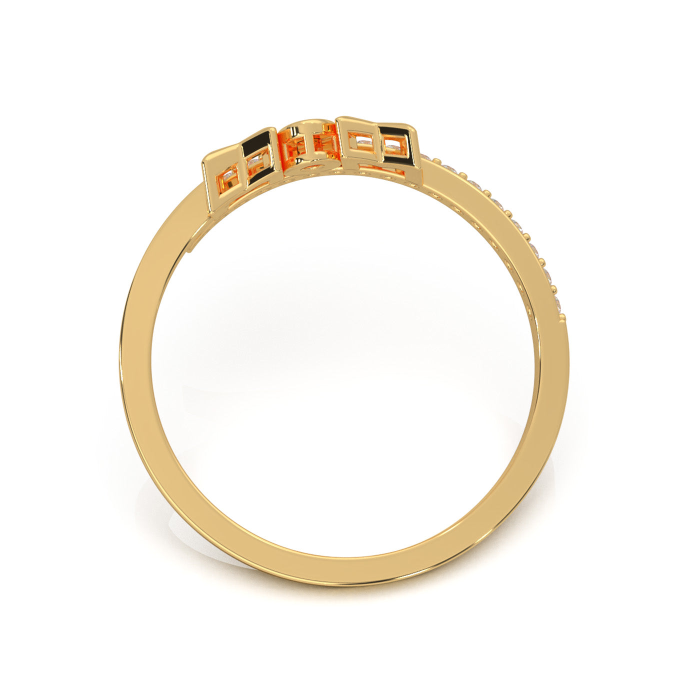 0.20 ct Moissanite Fancy Rings in 10k Yellow Gold