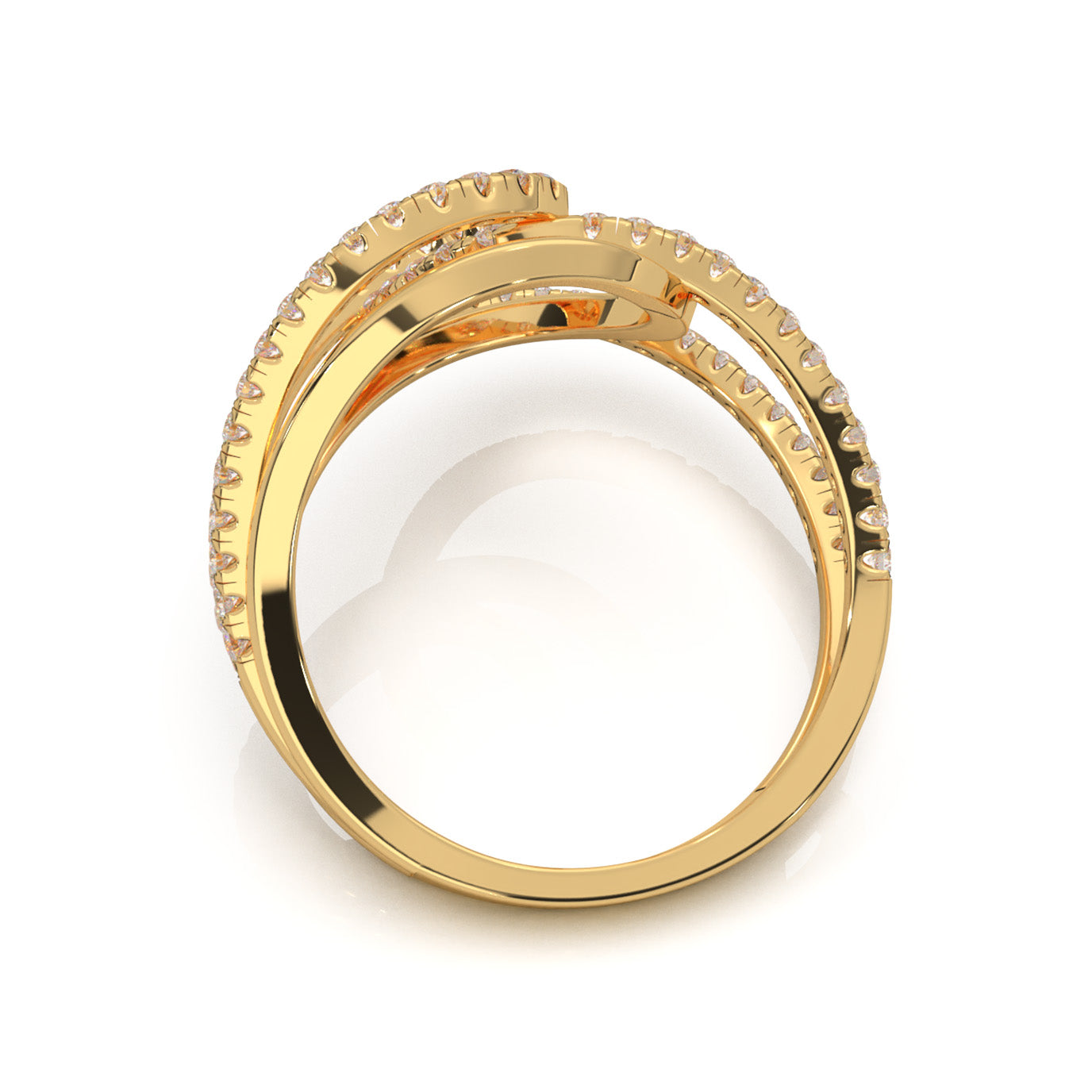 0.66 ct Natural Diamond Fancy Rings in 10k Yellow Gold