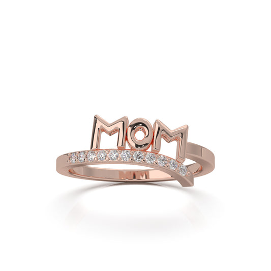 0.10 ct Moissanite Fancy Rings in 14k Rose Gold