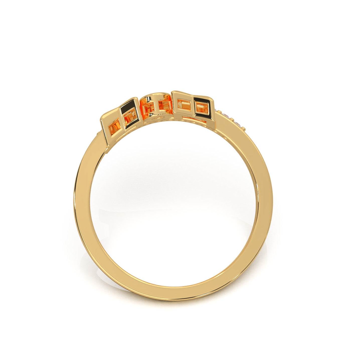 0.10 ct Lab Grown Diamond Fancy Rings in 14k Yellow Gold