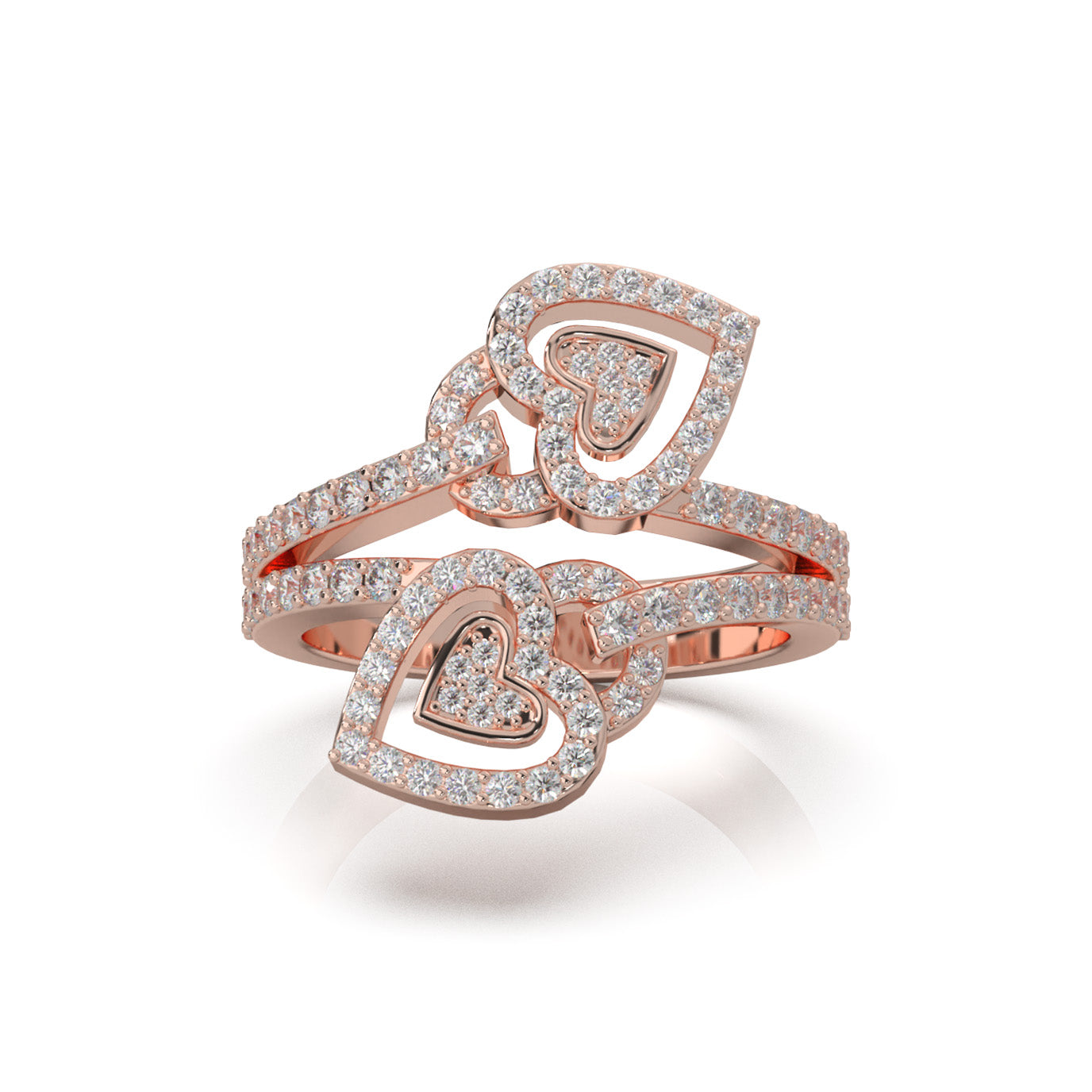 1.00 ct Natural Diamond Fancy Rings in 10k Rose Gold