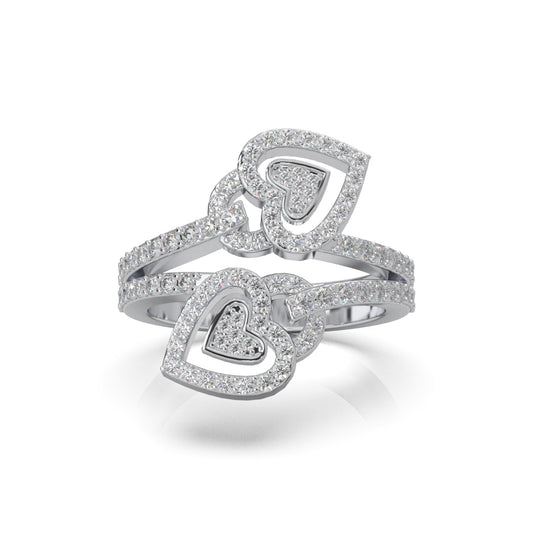 1.00 ct Lab Grown Diamond Fancy Rings in 14k White Gold
