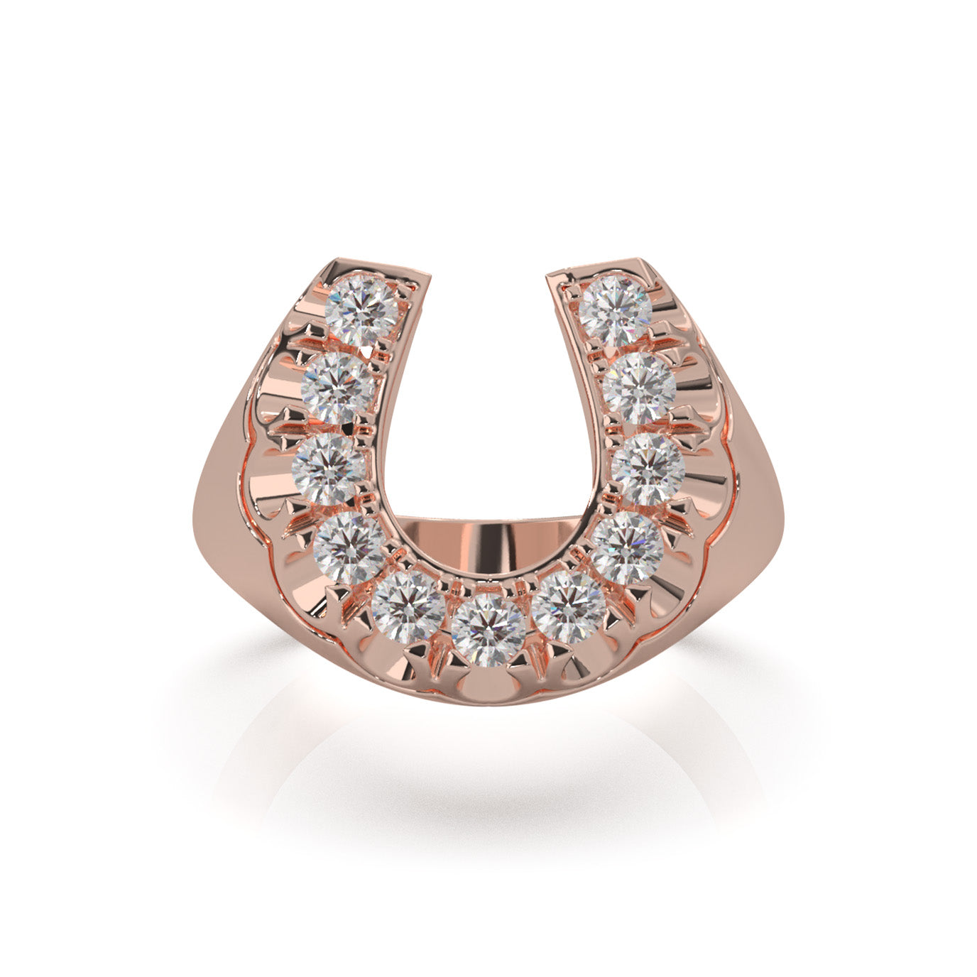 0.90 ct Moissanite Fancy Rings in 10k Rose Gold