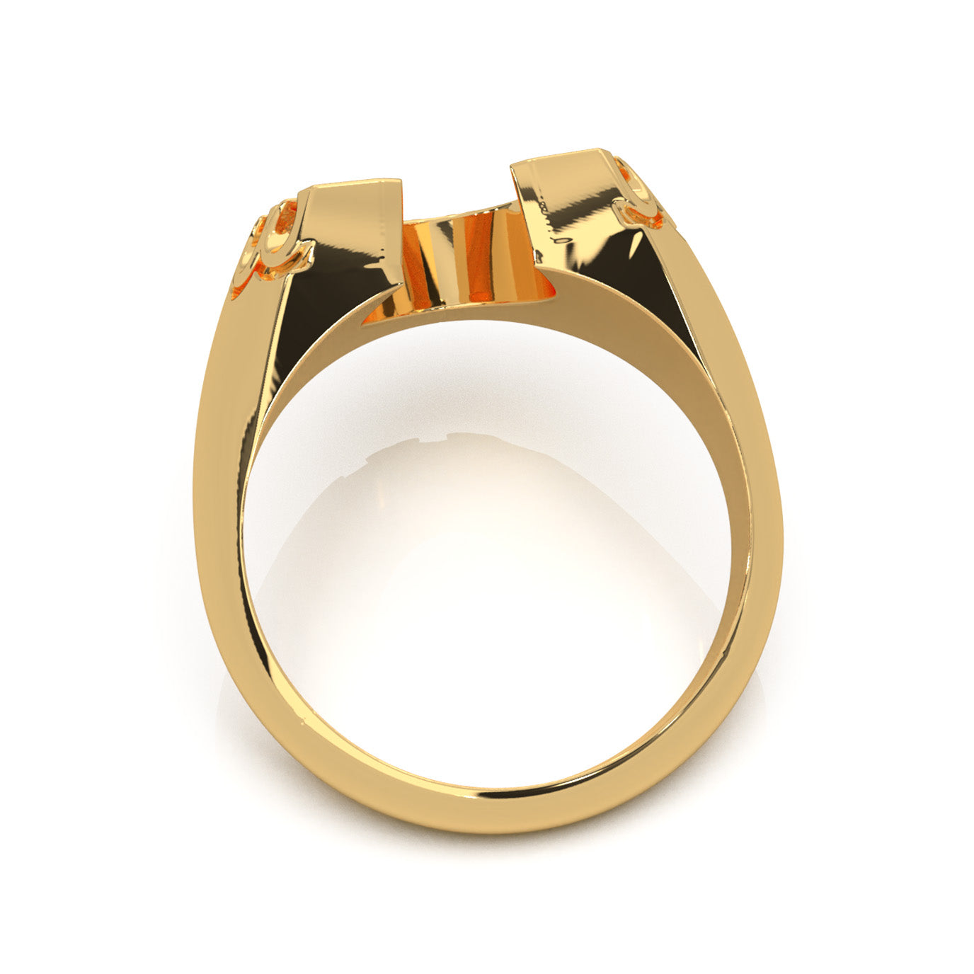 0.90 ct Moissanite Fancy Rings in 14k Yellow Gold