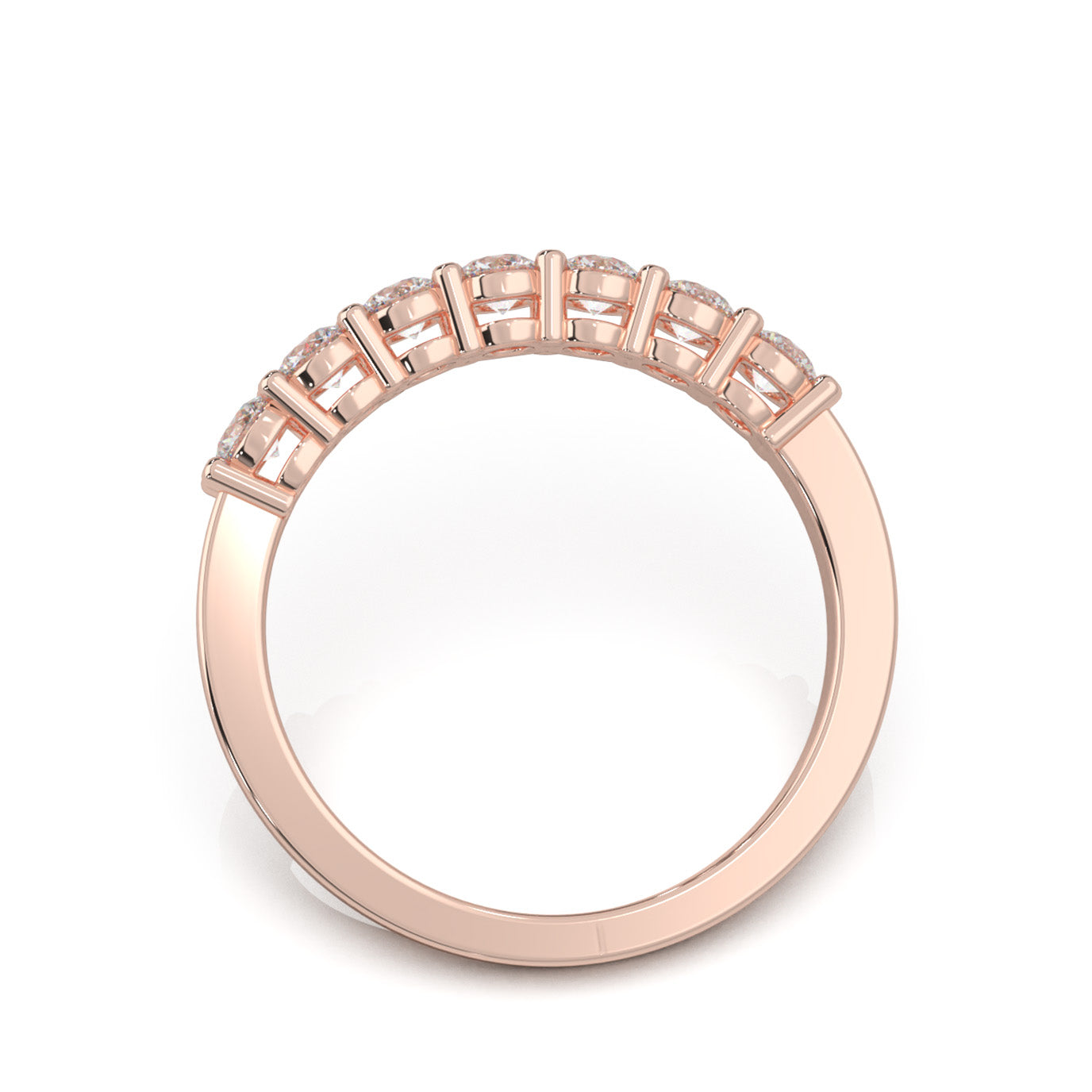 0.60 ct Moissanite Wedding Bands in 14k Rose Gold