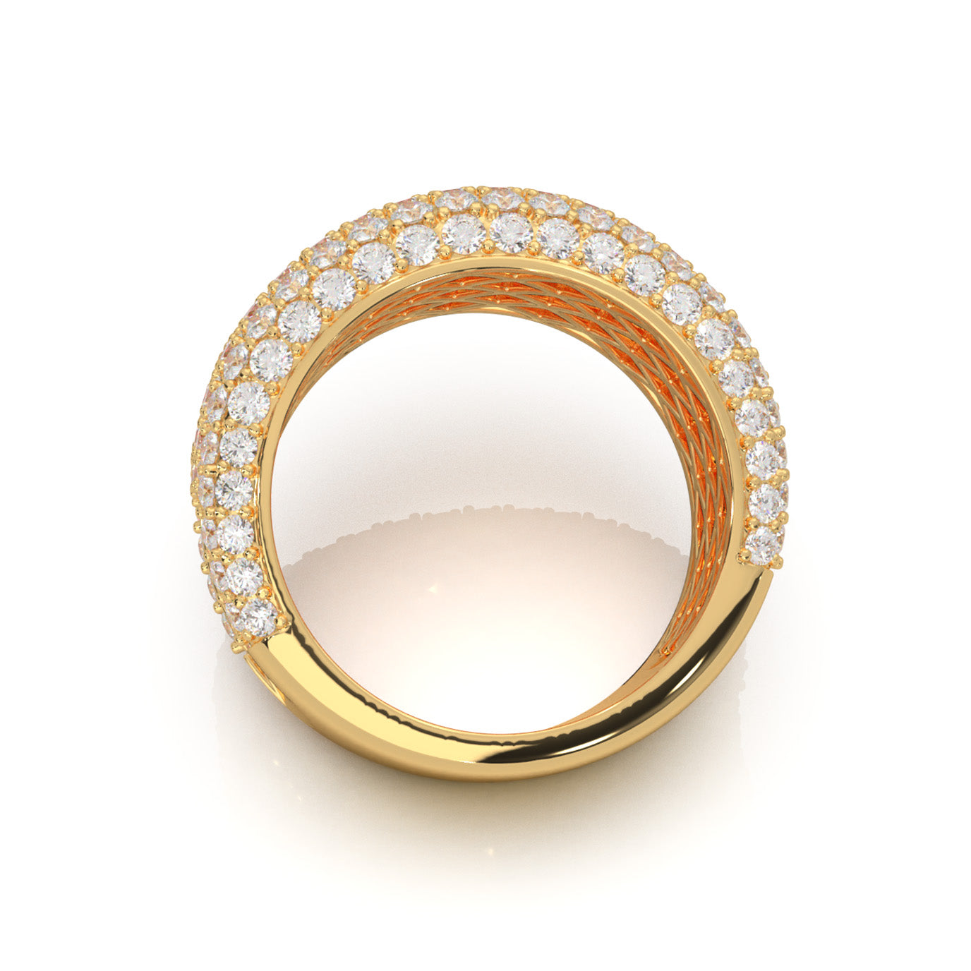 5.90 ct Lab Grown Diamond Mens Rings in 14k Yellow Gold