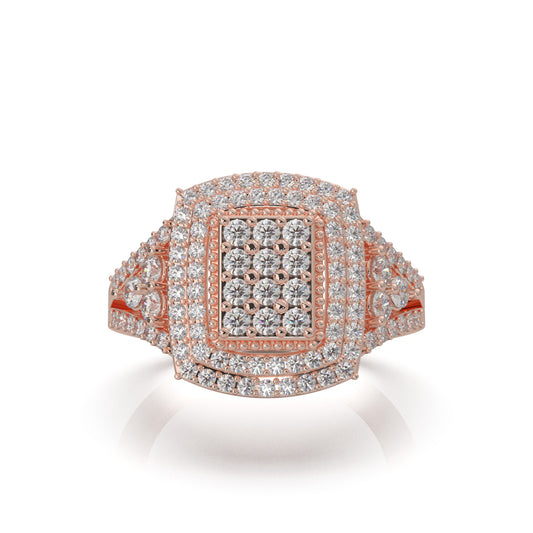 1.20 ct Natural Diamond Engagement Rings in 10k Rose Gold