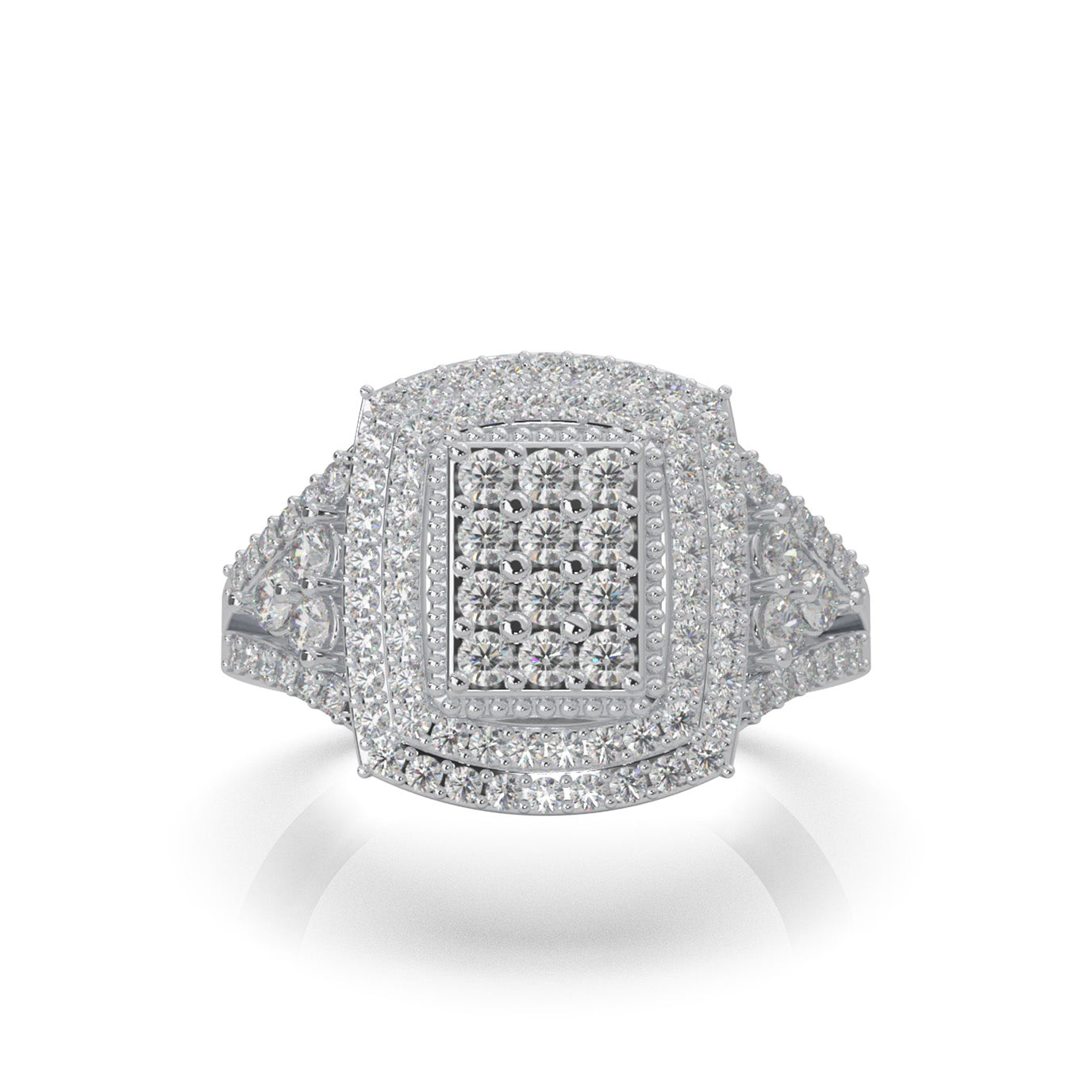 1.20 ct Moissanite Engagement Rings in 10k White Gold