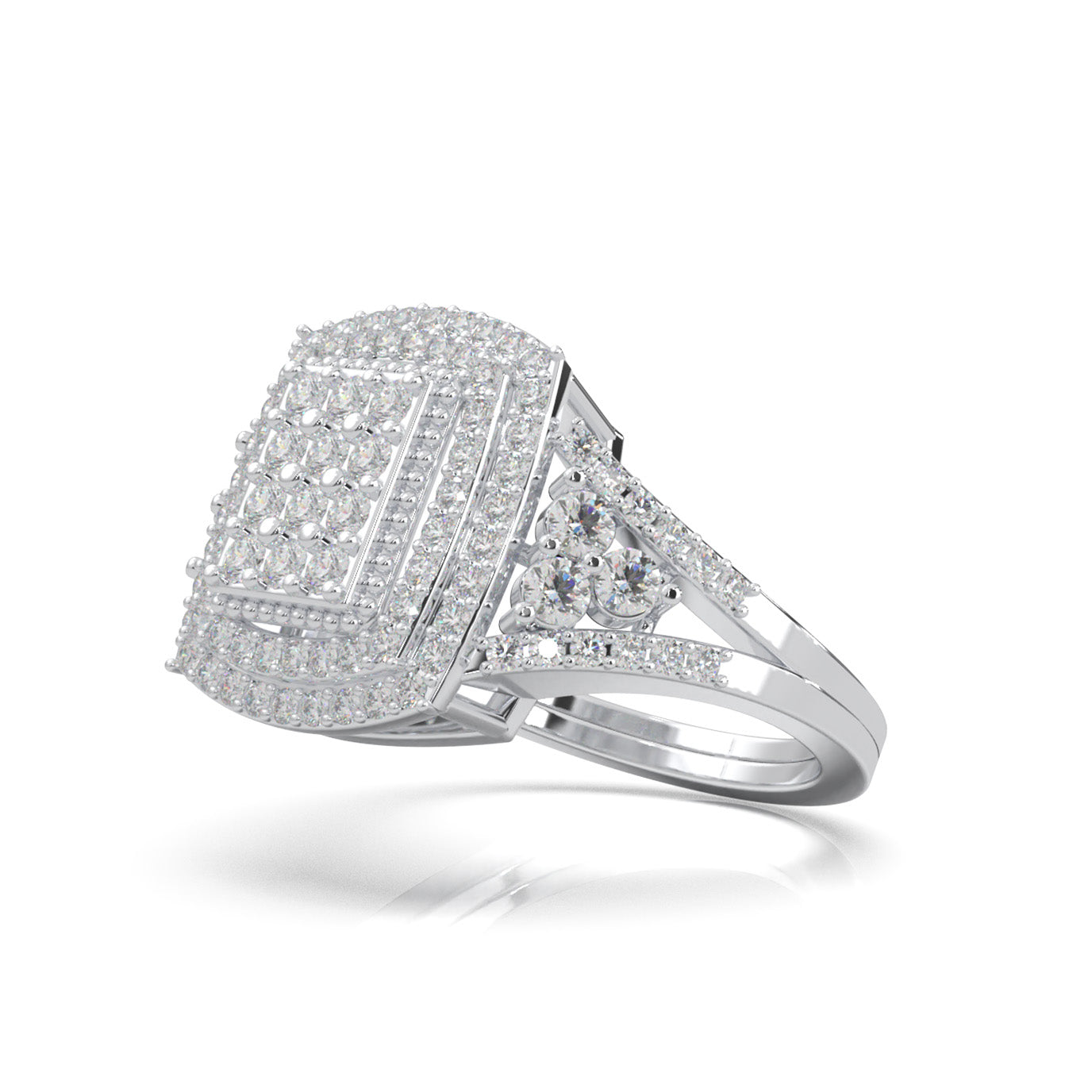 1.20 ct Moissanite Engagement Rings in 14k White Gold