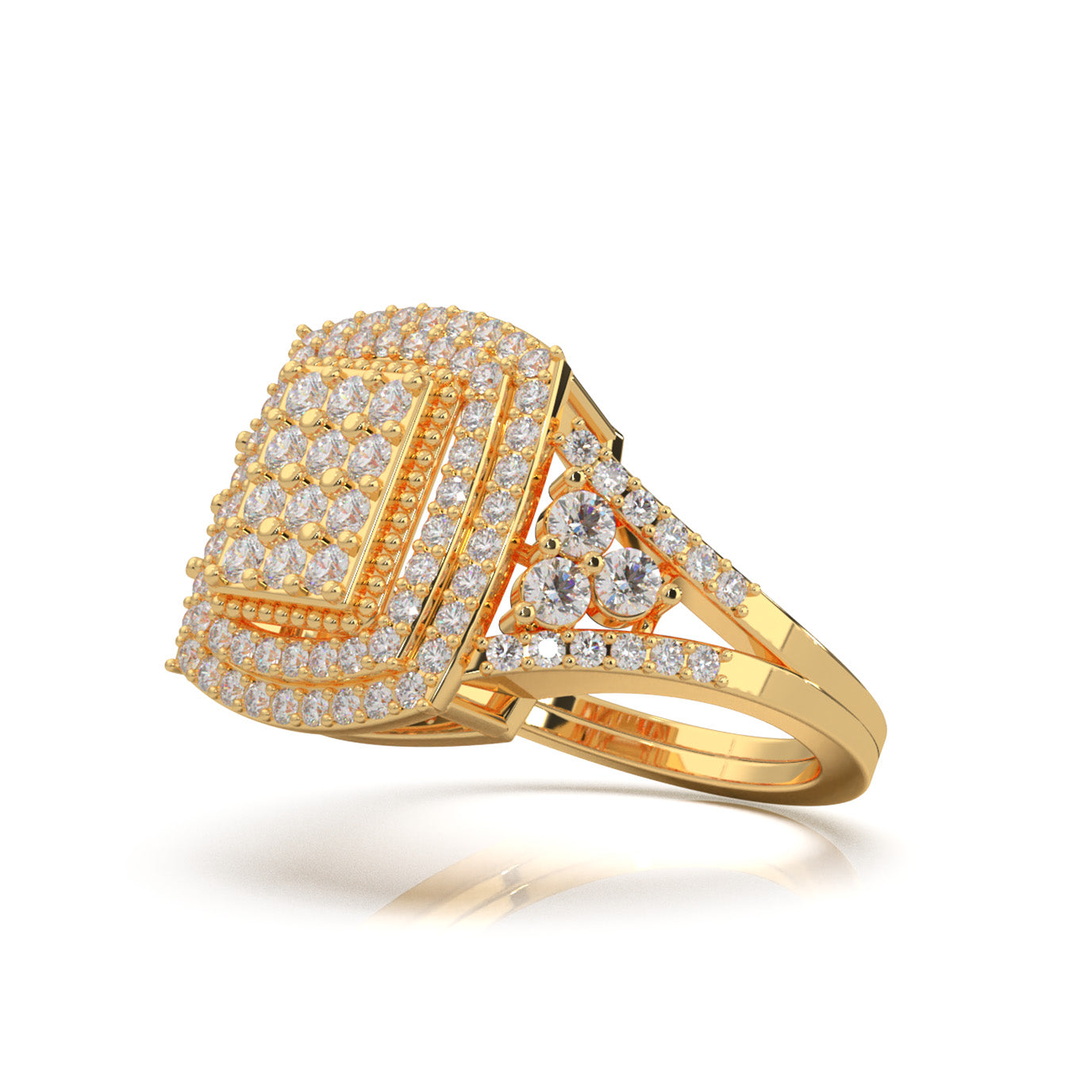 1.20 ct Natural Diamond Engagement Rings in 10k Yellow Gold