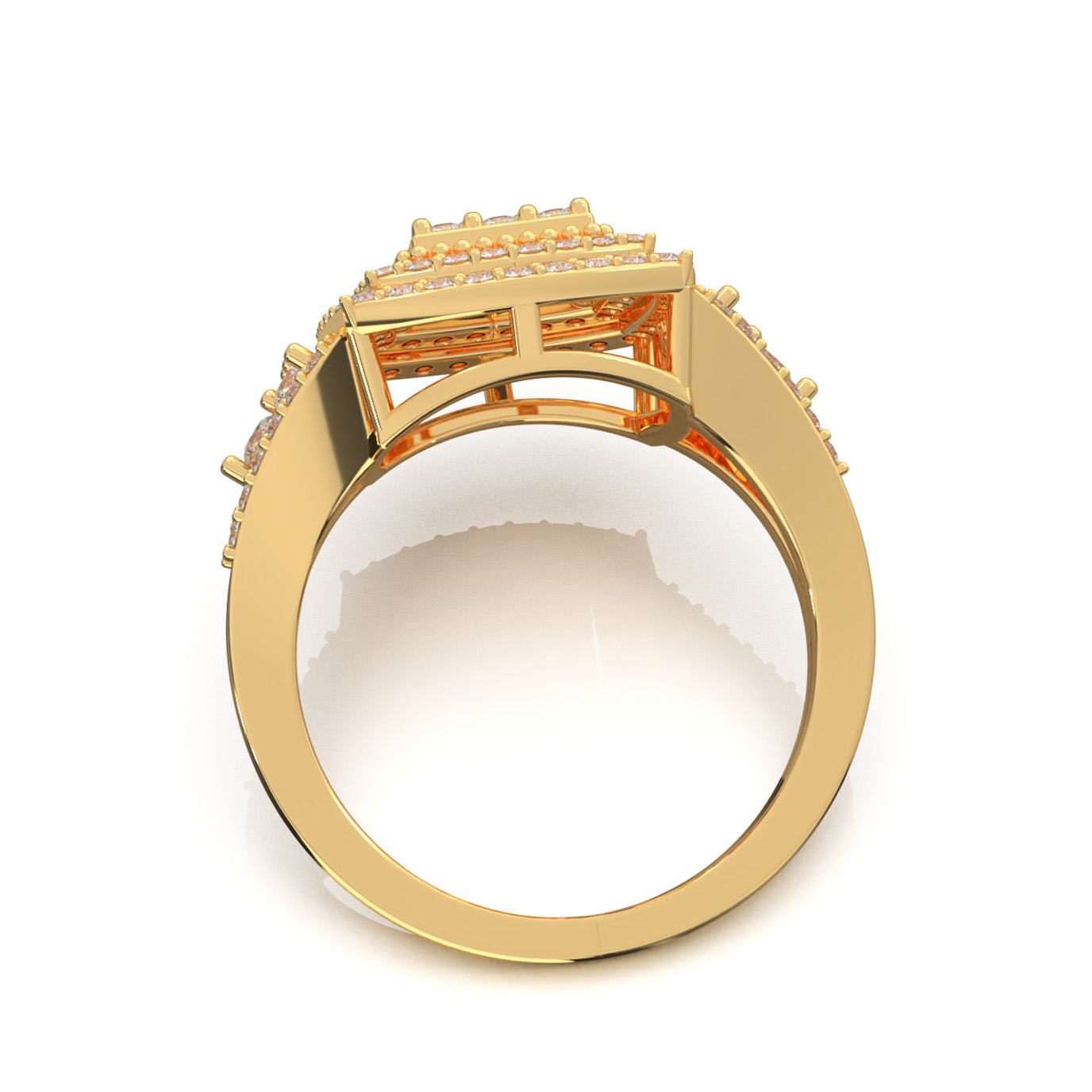 1.20 ct Moissanite Engagement Rings in 14k Yellow Gold