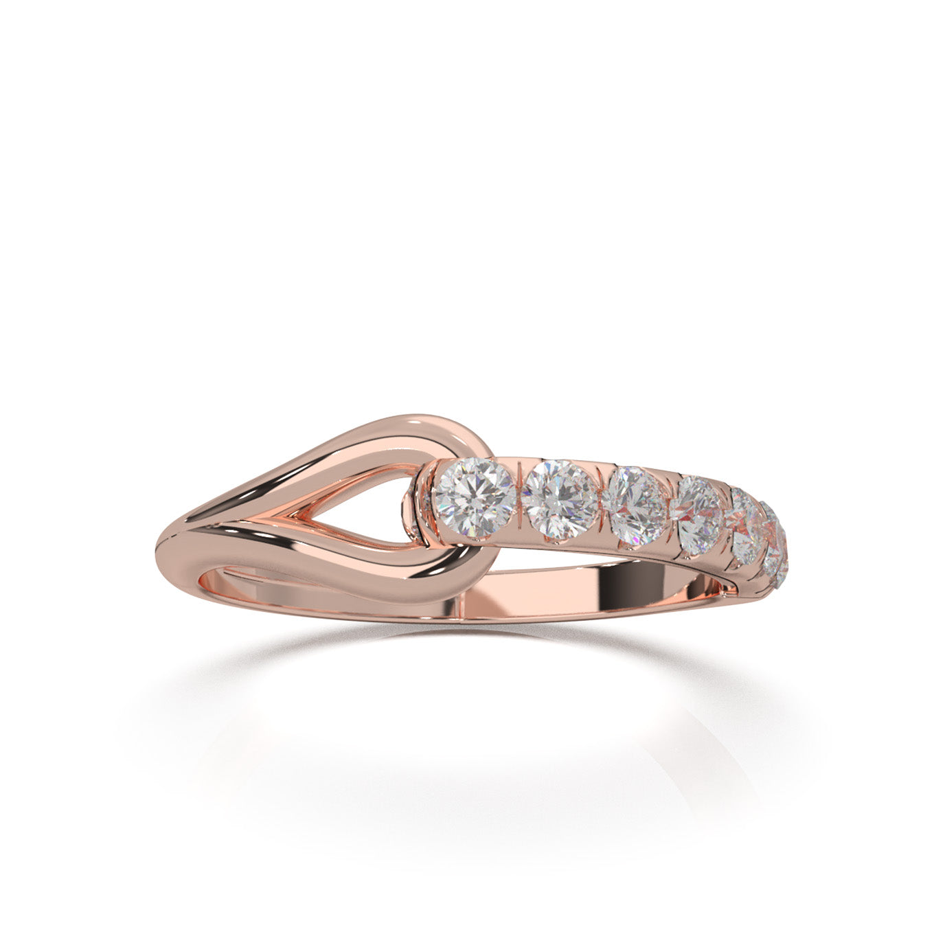 0.50 ct Natural Diamond Fancy Rings in 14k Rose Gold