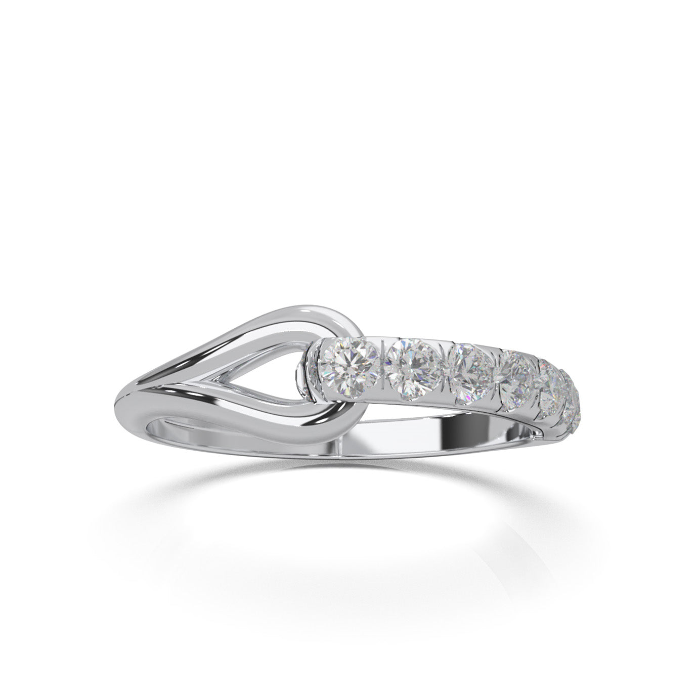 0.50 ct Natural Diamond Fancy Rings in 14k White Gold