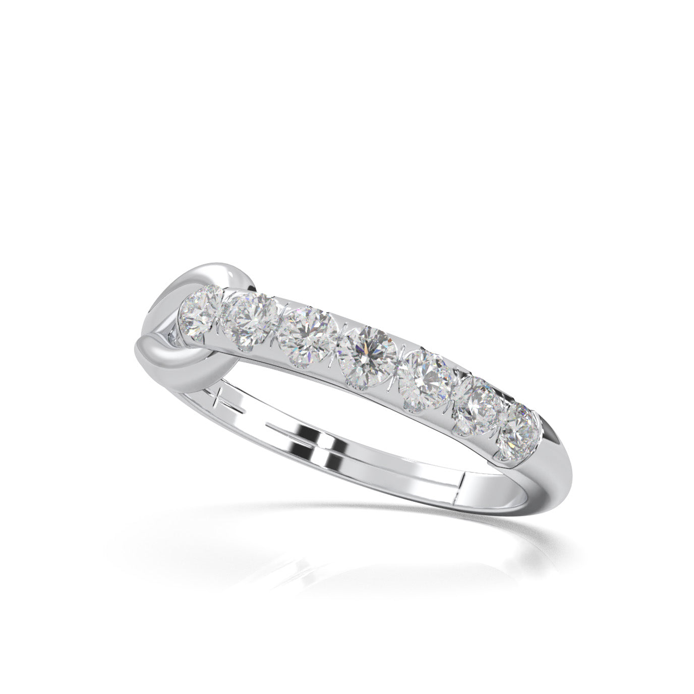 0.50 ct Moissanite Fancy Rings in 14k White Gold