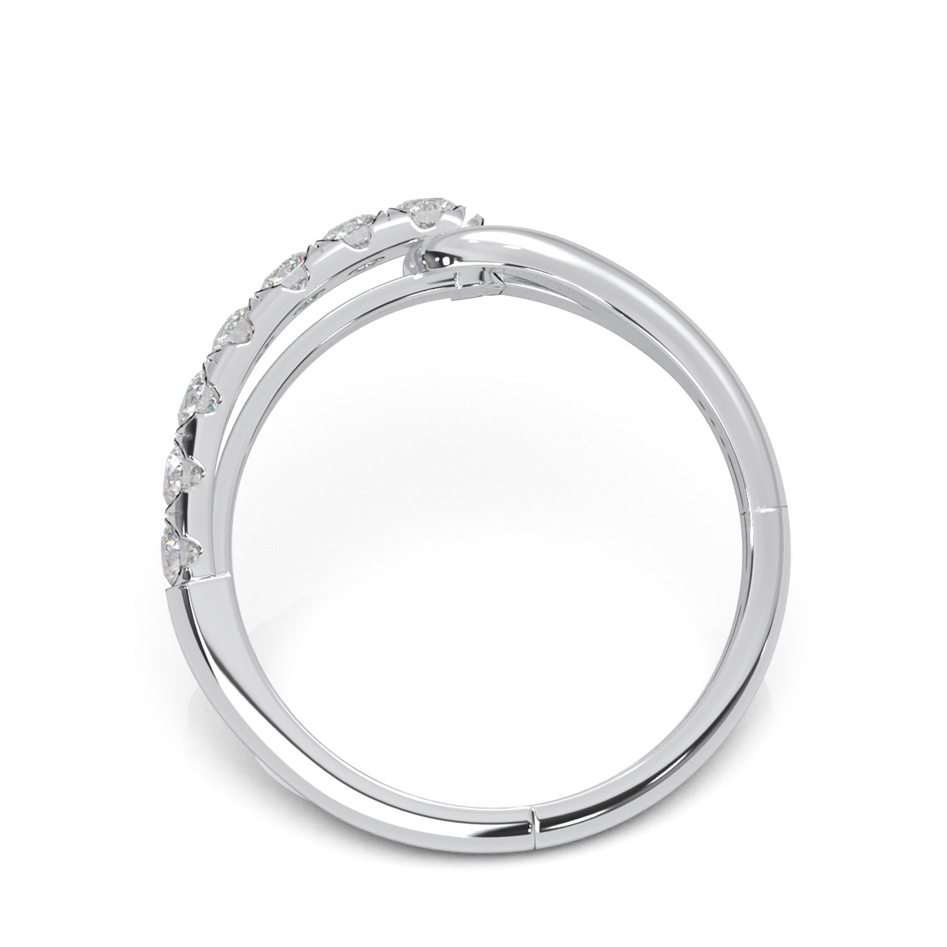 0.50 ct Moissanite Fancy Rings in 14k White Gold