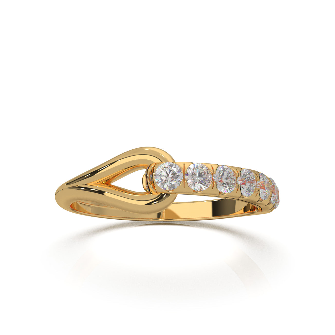 0.50 ct Moissanite Fancy Rings in 14k Yellow Gold