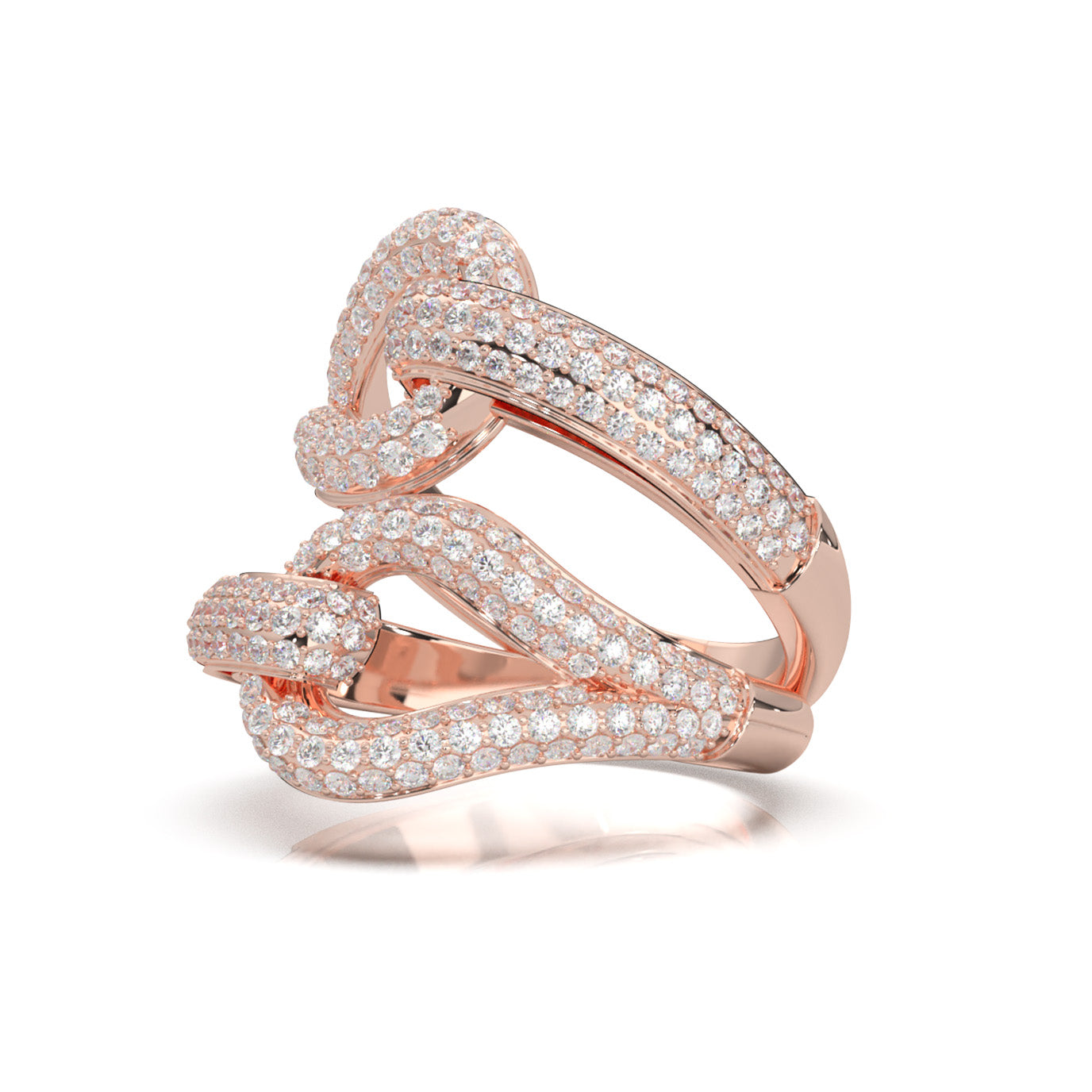 1.60 ct Lab Grown Diamond Fancy Rings in 14k Rose Gold