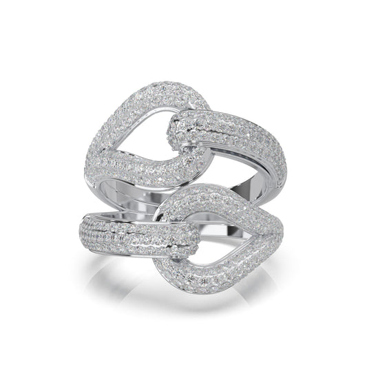 1.60 ct Lab Grown Diamond Fancy Rings in 14k White Gold