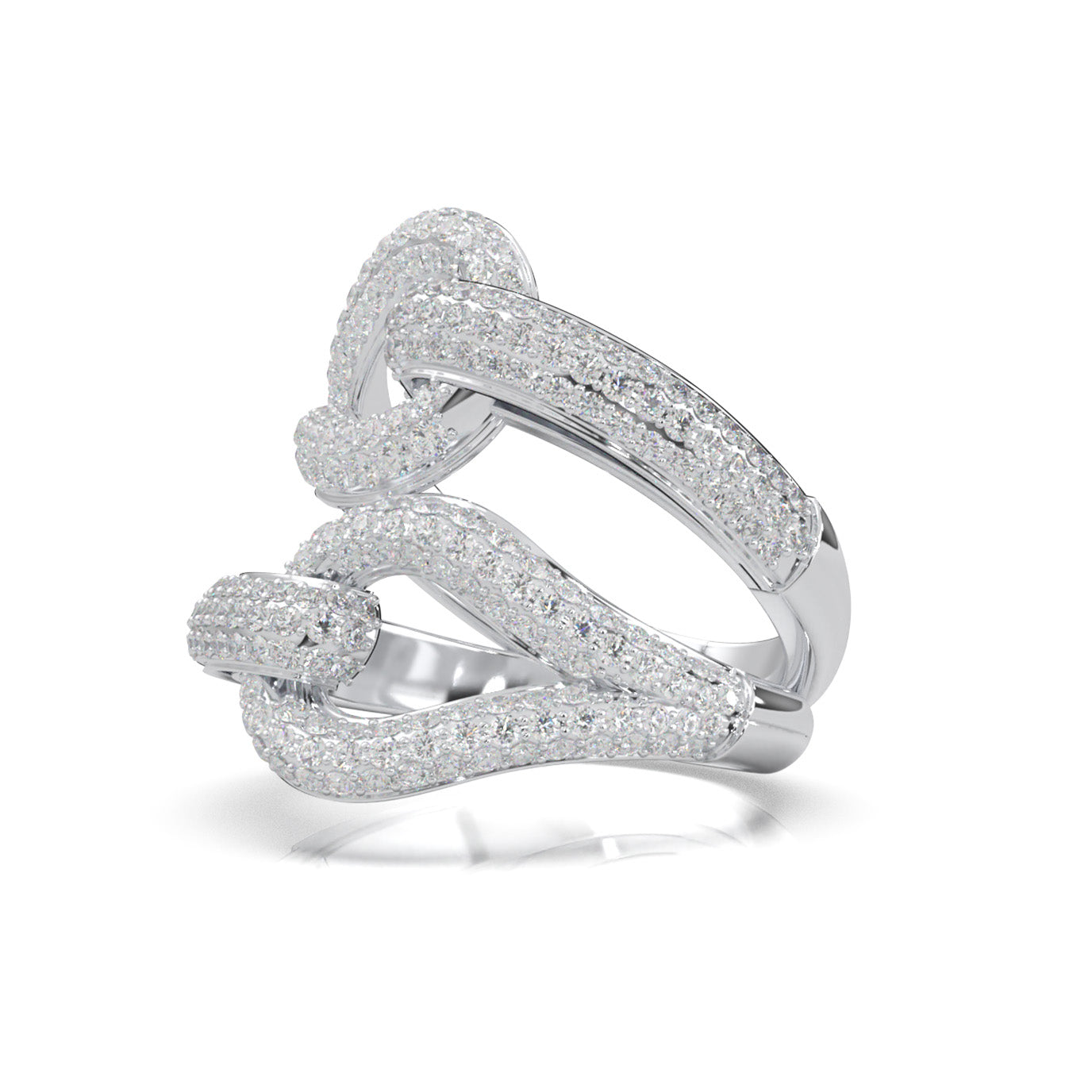 1.60 ct Moissanite Fancy Rings in 10k White Gold