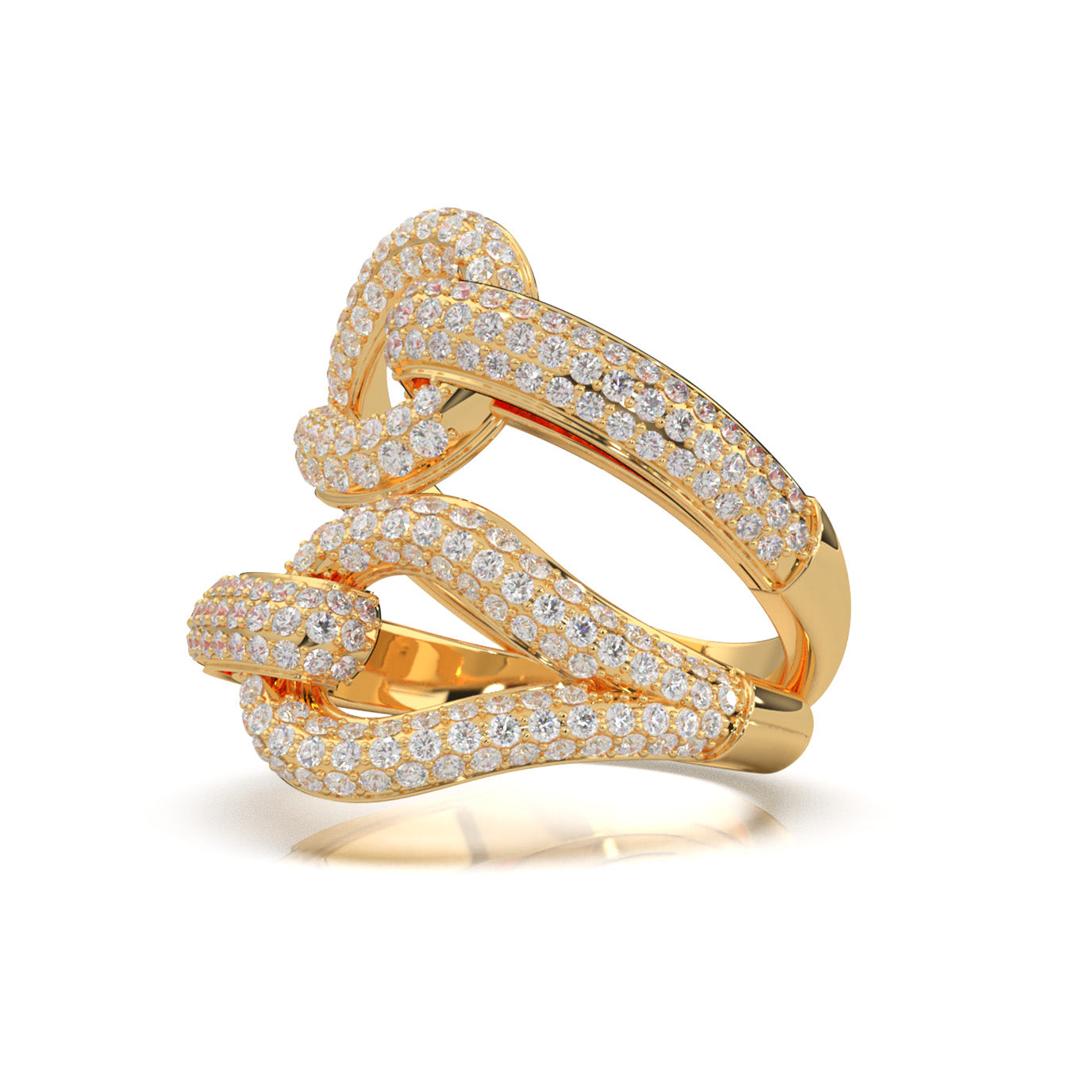 1.60 ct Lab Grown Diamond Fancy Rings in 14k Yellow Gold
