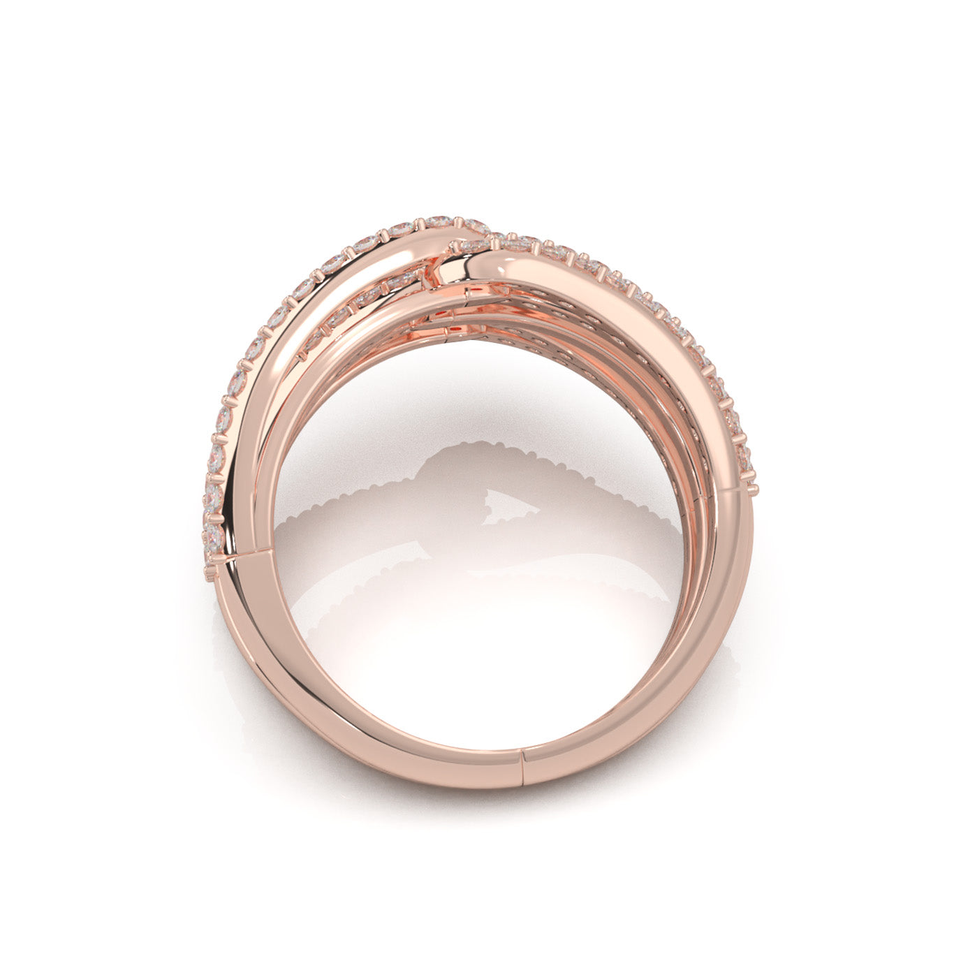 1.00 ct Moissanite Fancy Rings in 14k Rose Gold