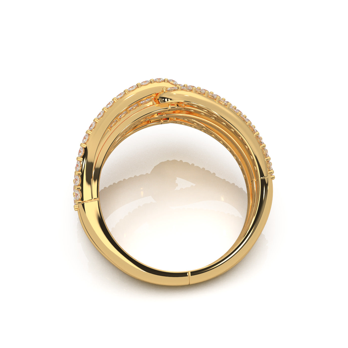 1.00 ct Natural Diamond Fancy Rings in 14k Yellow Gold