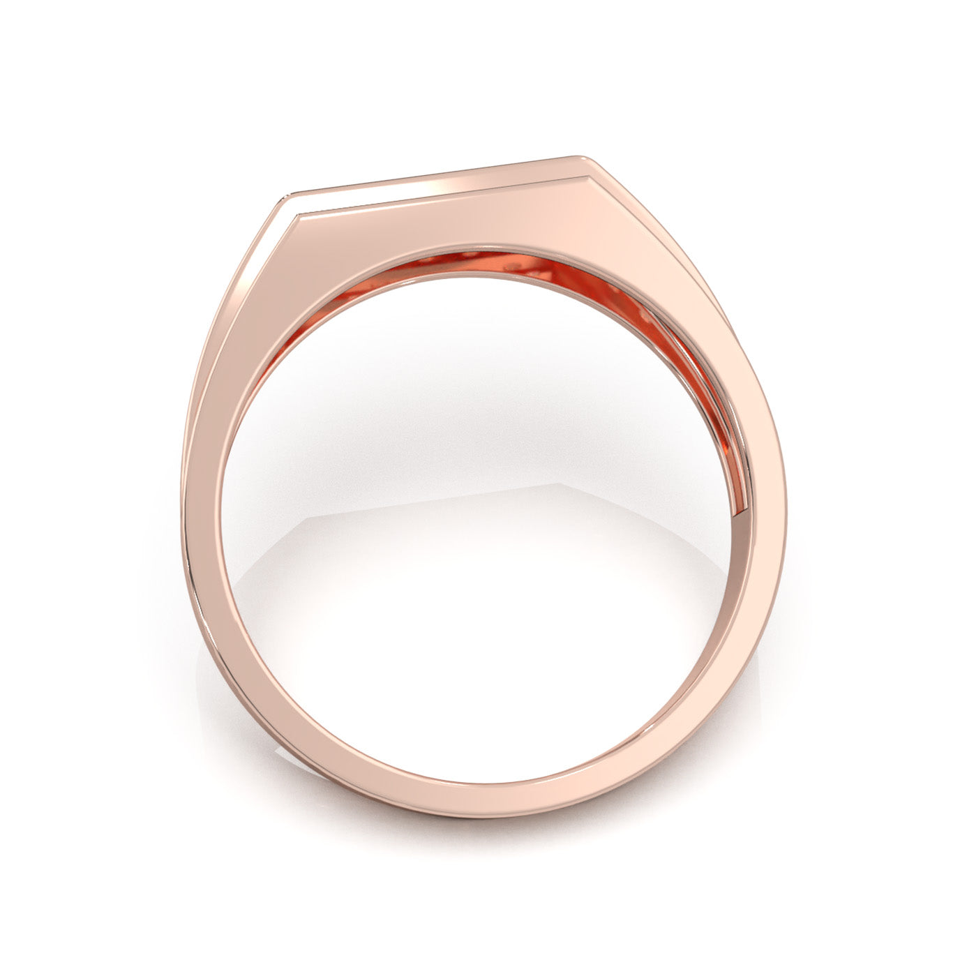 0.50 ct Moissanite Mens Rings in 14k Rose Gold