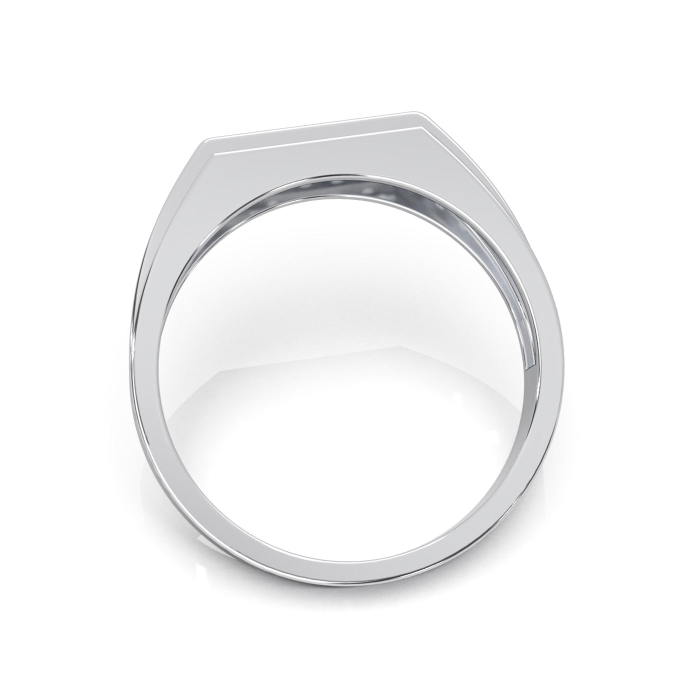 0.50 ct Natural Diamond Mens Rings in 14k White Gold