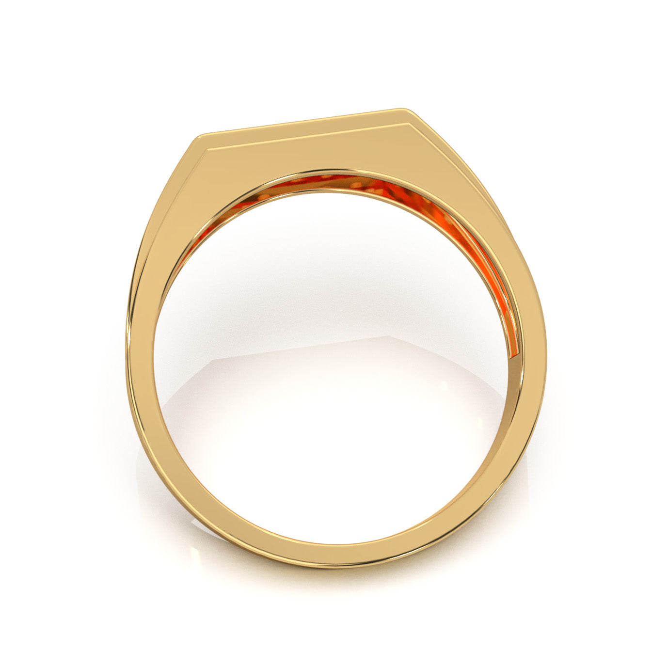 0.50 ct Moissanite Mens Rings in 14k Yellow Gold