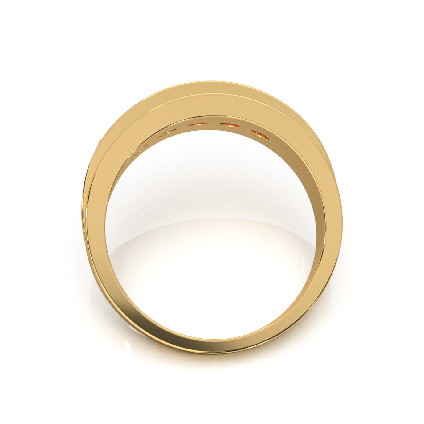 1.00 ct Moissanite Wedding Bands in 14k Yellow Gold