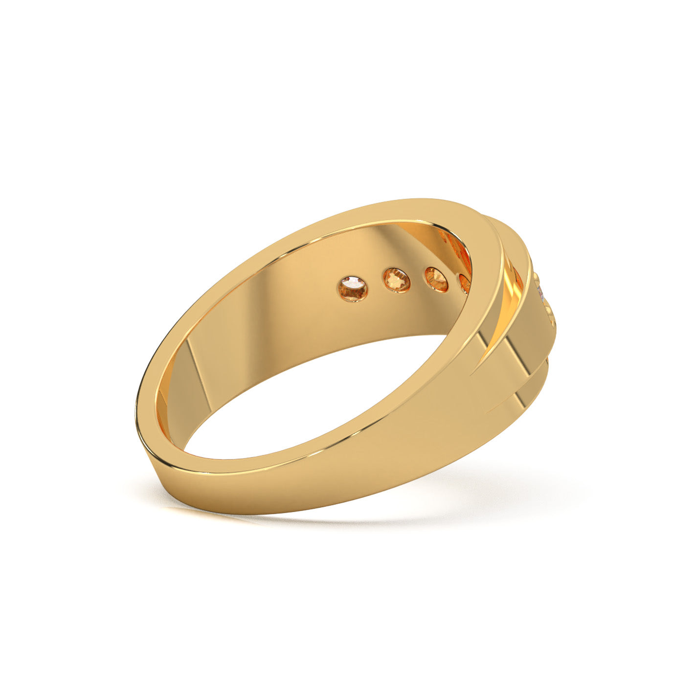 1.00 ct Moissanite Wedding Bands in 14k Yellow Gold