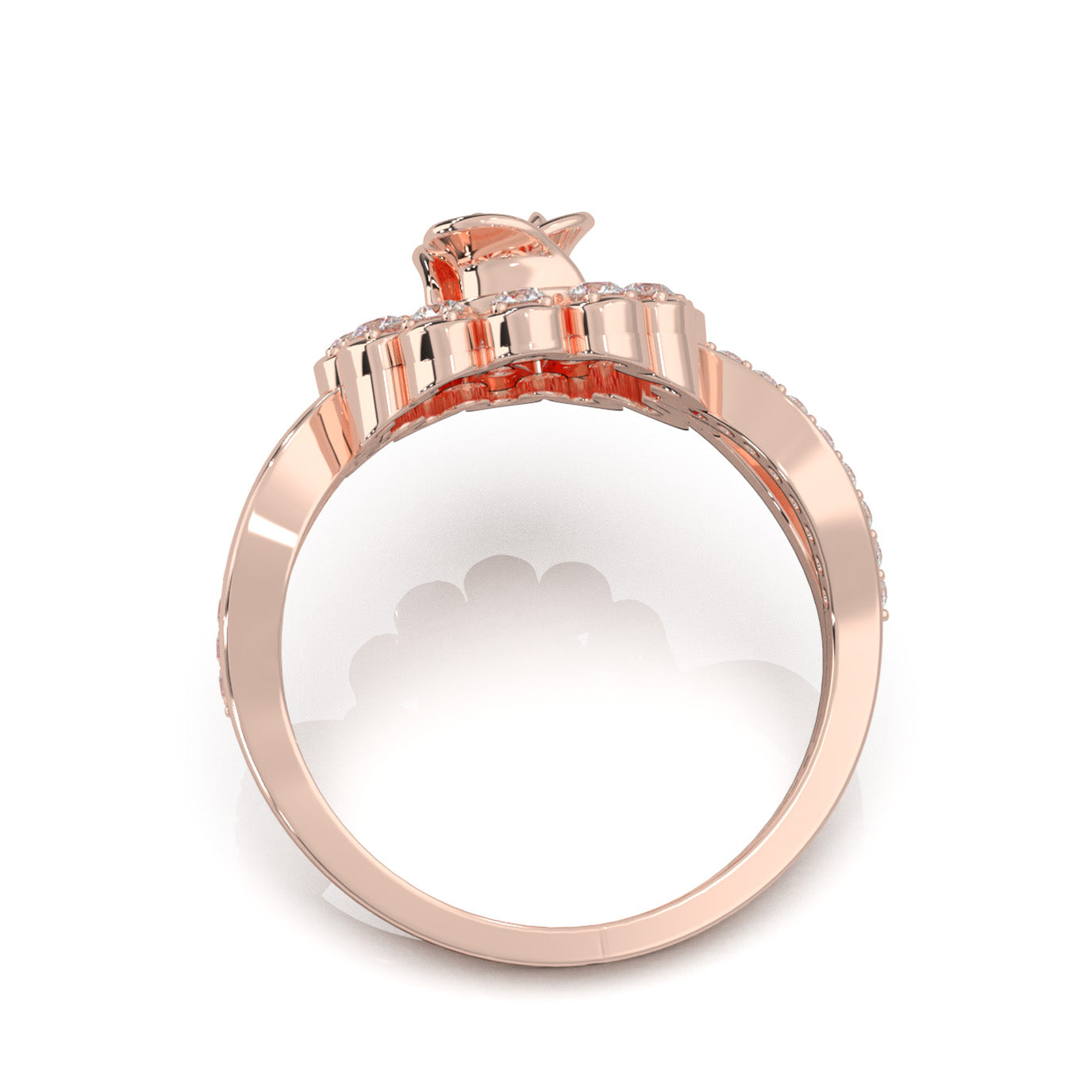 0.50 ct Natural Diamond Fancy Rings in 14k Rose Gold