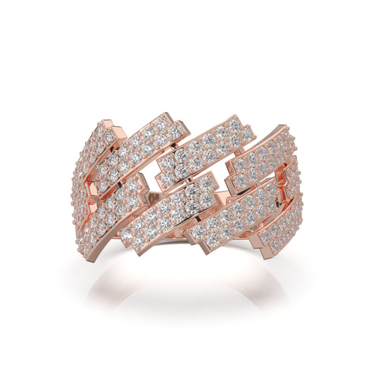 1.30 ct Natural Diamond Wedding Bands in 10k Rose Gold