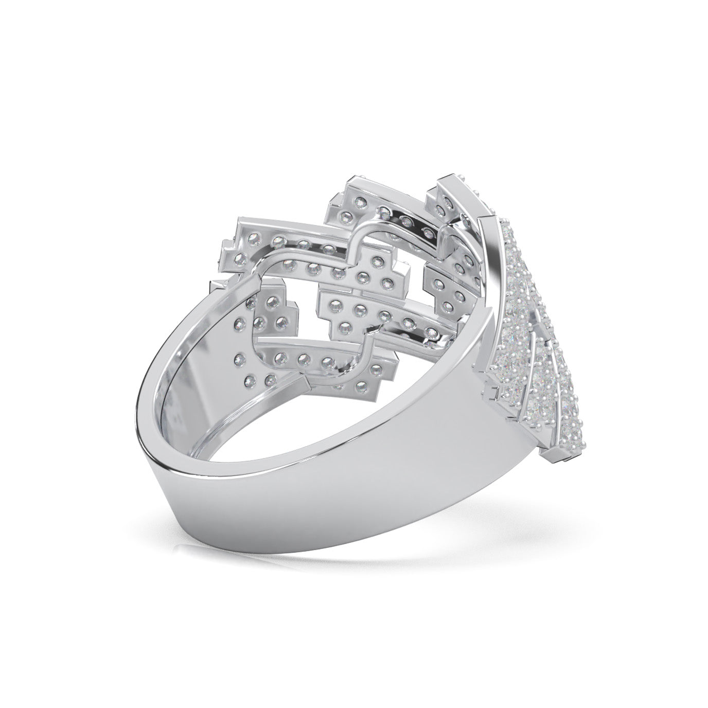 1.30 ct Natural Diamond Wedding Bands in 10k White Gold