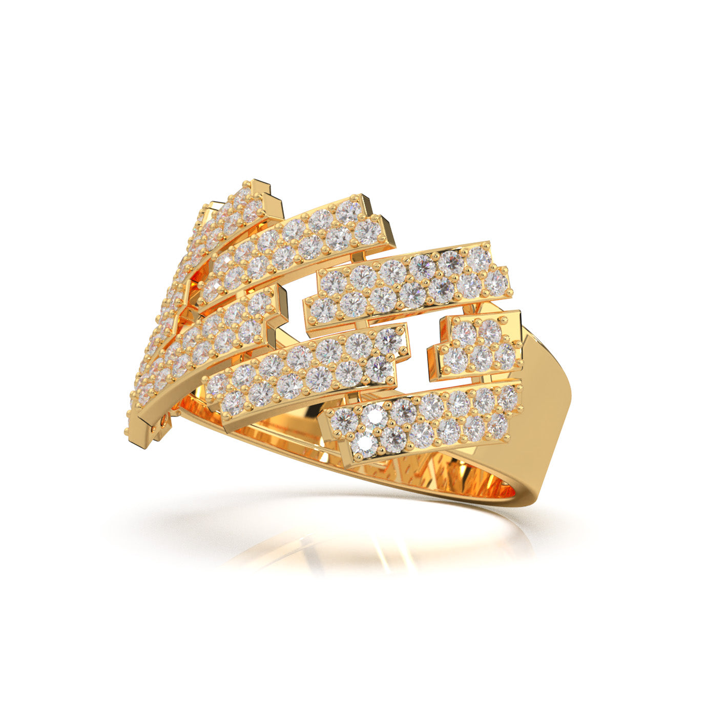 1.30 ct Natural Diamond Wedding Bands in 10k Yellow Gold