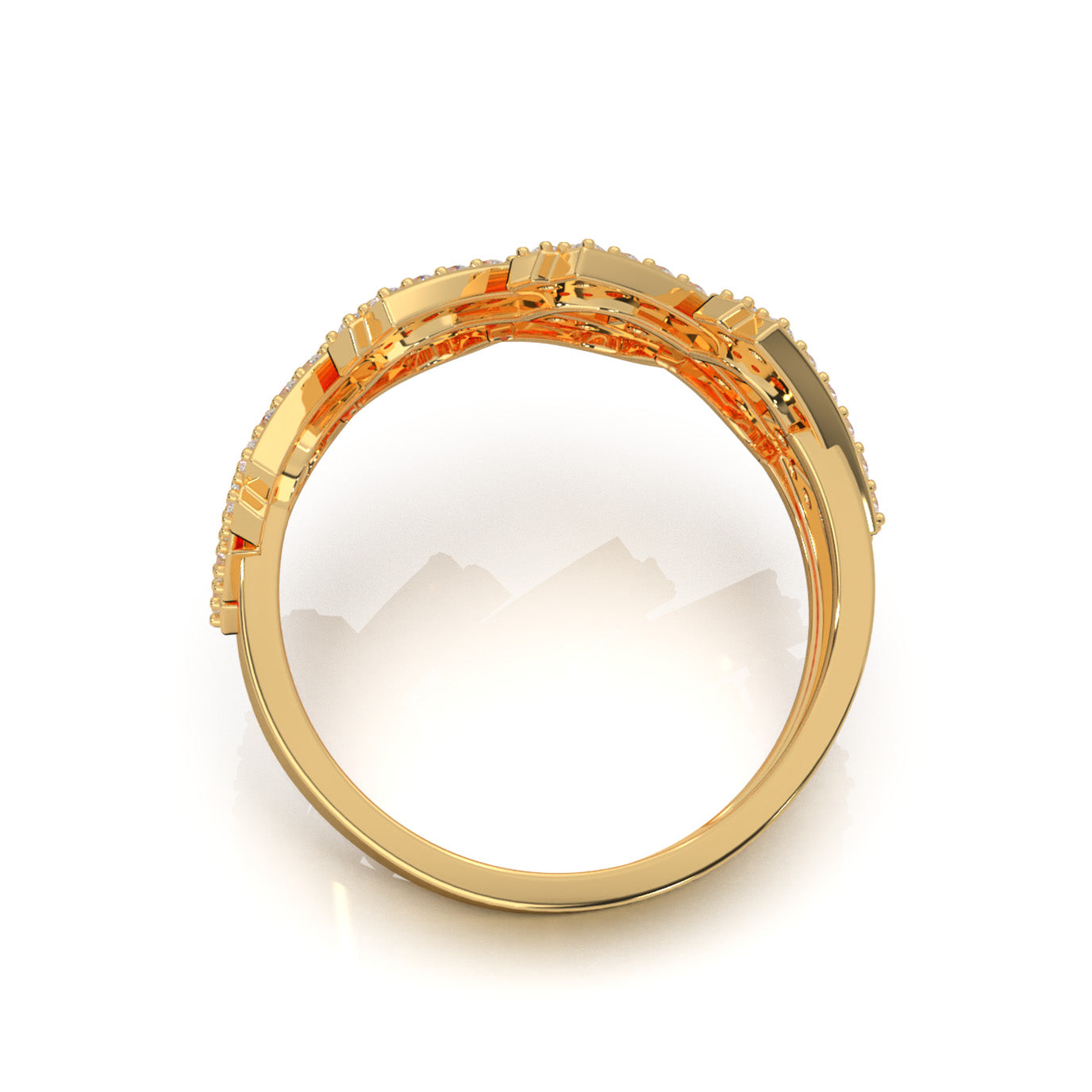 1.30 ct Natural Diamond Wedding Bands in 10k Yellow Gold