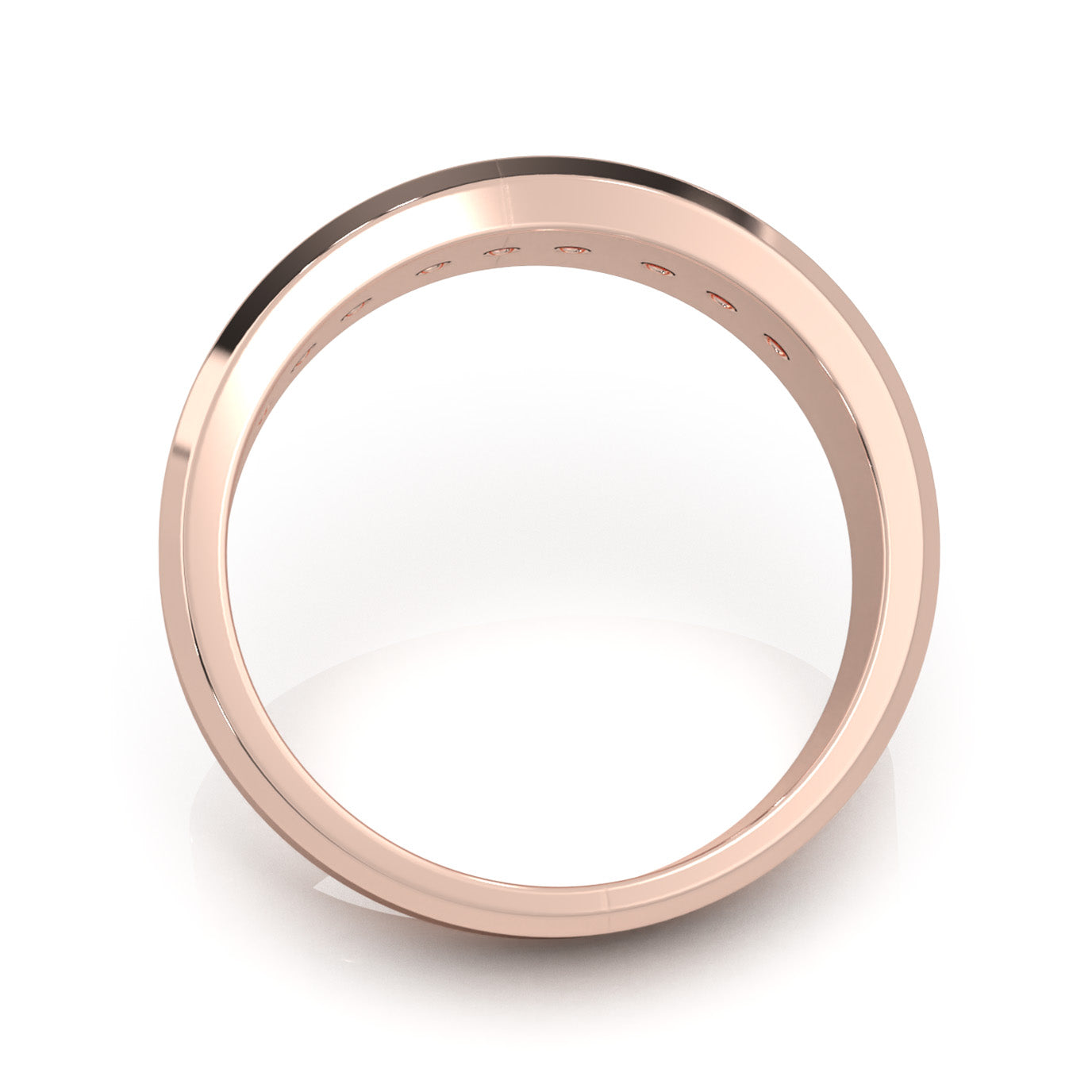 0.60 ct Moissanite Wedding Bands in 14k Rose Gold