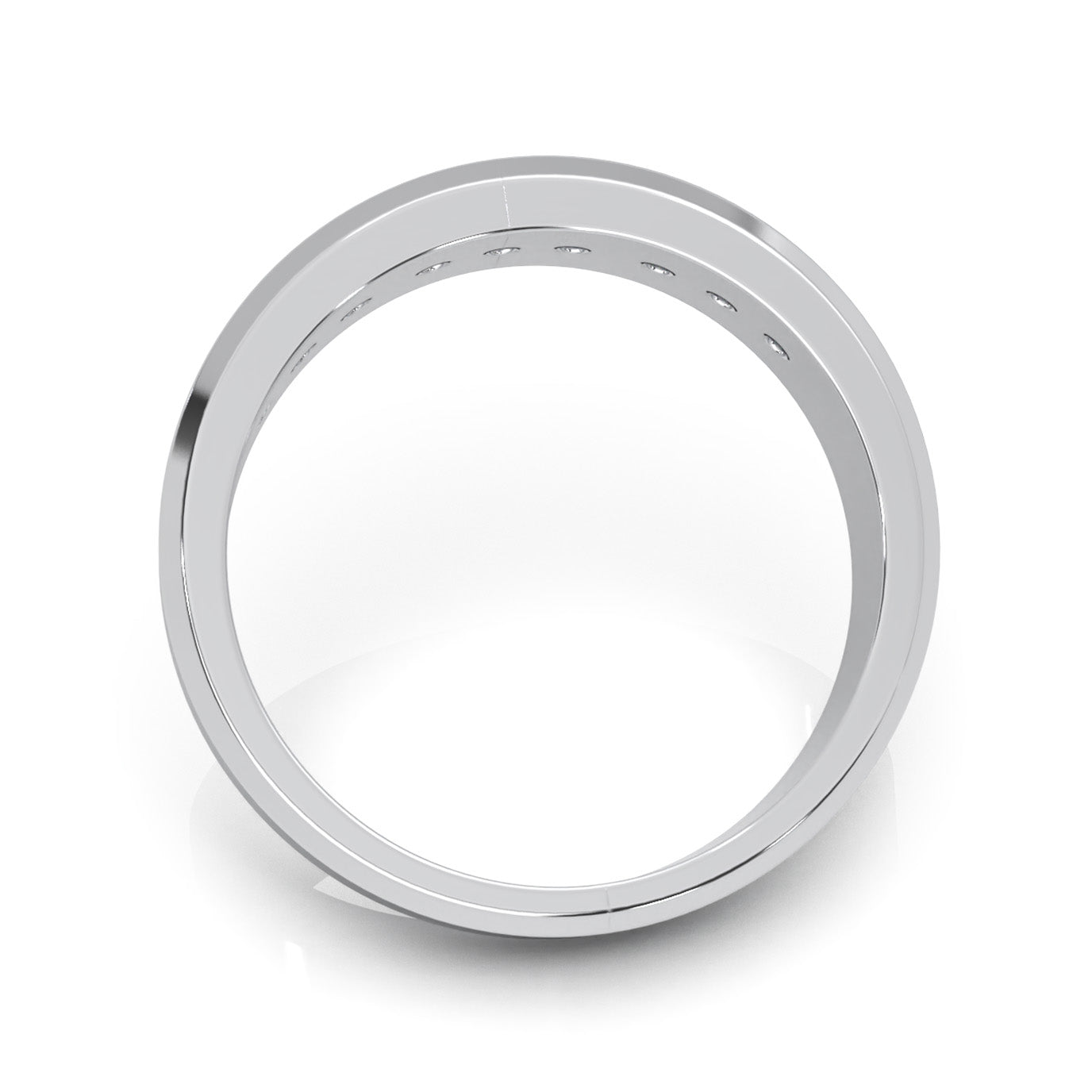 0.60 ct Natural Diamond Wedding Bands in 14k White Gold