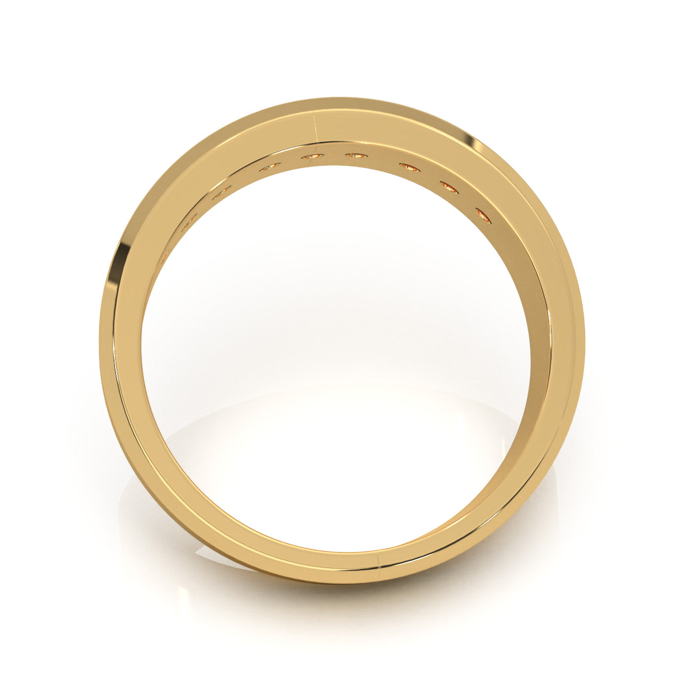 0.60 ct Natural Diamond Wedding Bands in 10k Yellow Gold